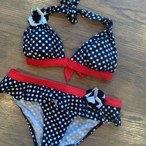 Kenneth Cole Reaction Polka Dot Bikini Size M